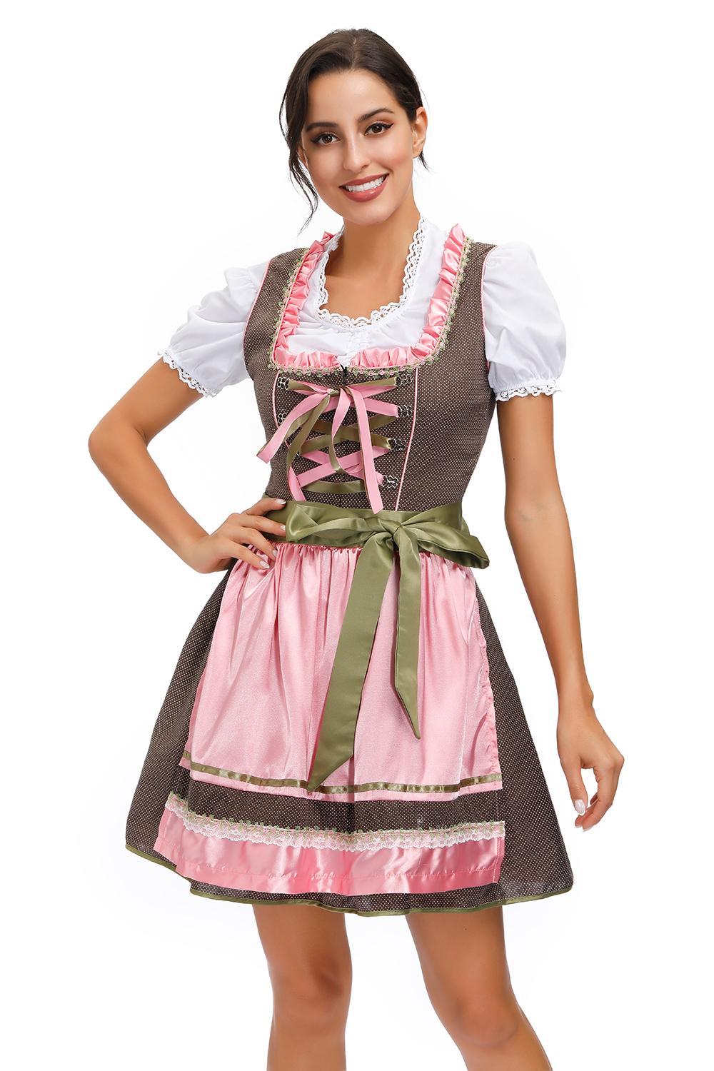 Plus Size Womens German Dirndl Dress Oktoberfest Costumes